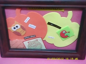 3D "Give Thanks" cute little home decor in frame.